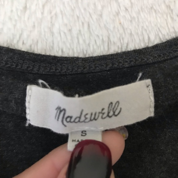 MADEWELL Swingy Tee Dress in Heathered Charcoal - Picture 4 of 6